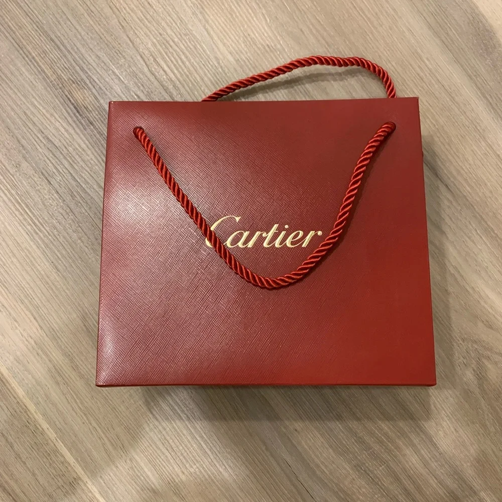 Authentic Cartier Red Gift Bag with gloss finish